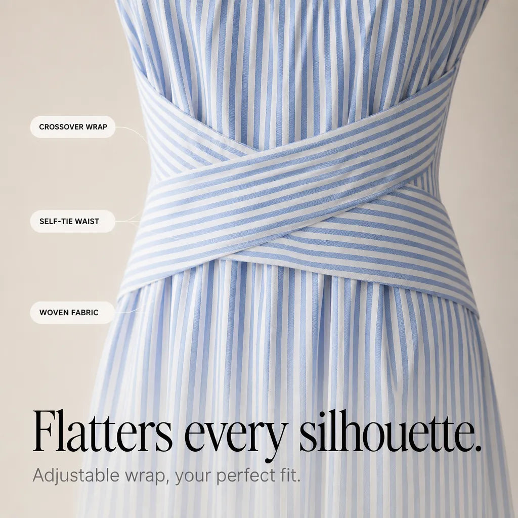 Marellé | Striped Wrap Maxi Dress
