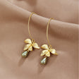Jadeite Pearl Pendant Earrings