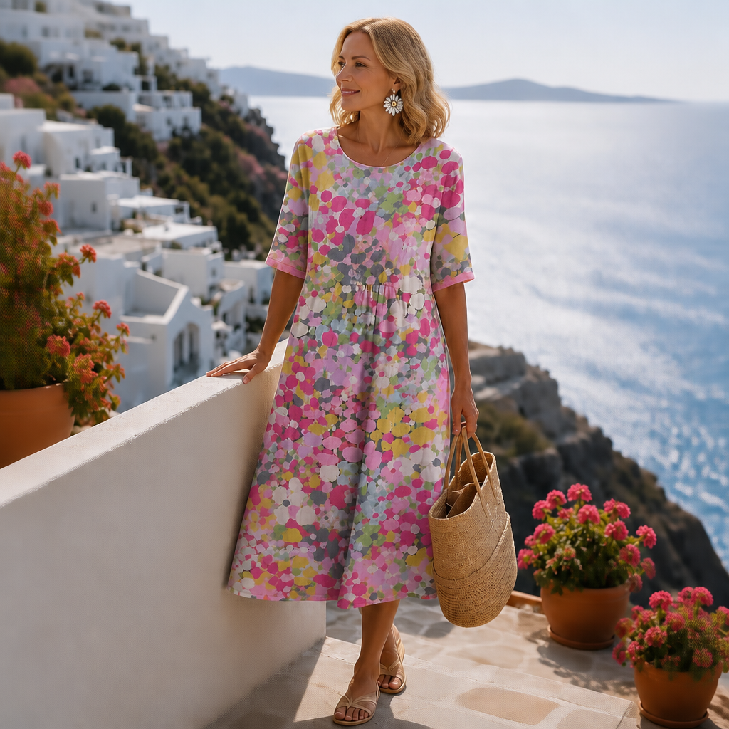 Isabelle | Breathable Sleeve Midi Dress
