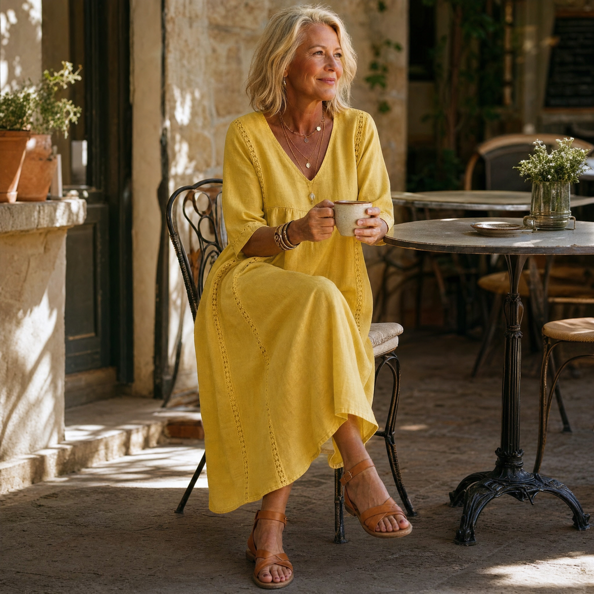Virella | Lace-Trim Pocket Dress