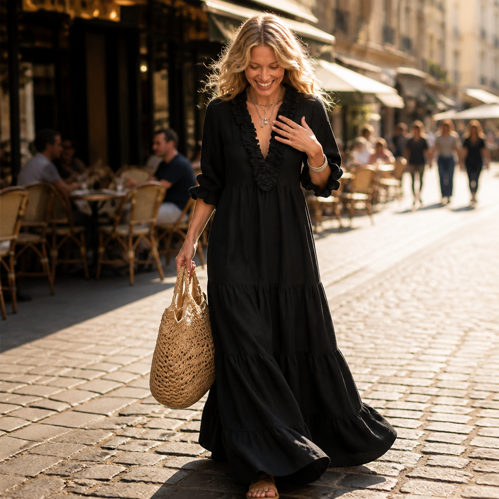 Veluna | Tiered Maxi Dress