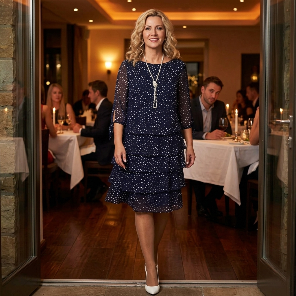 Florenne | Layered Polka Dot Dress