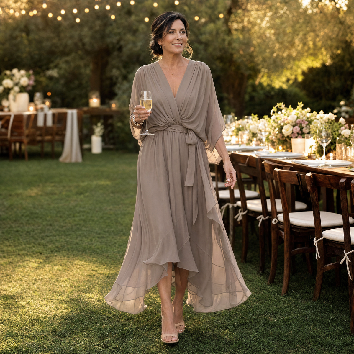 Mirabelle | Flowing V-Neck Midi Dress