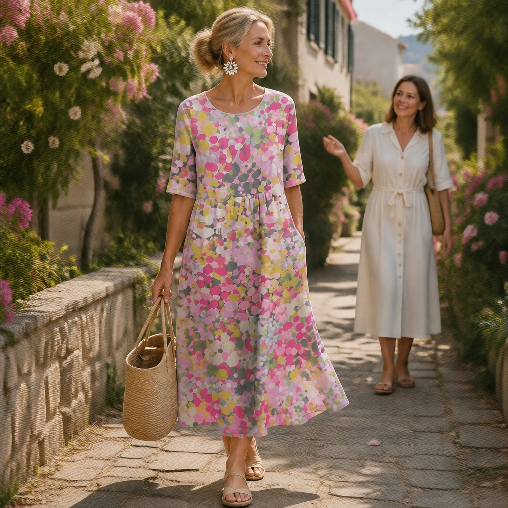 Isabelle | Breathable Sleeve Midi Dress