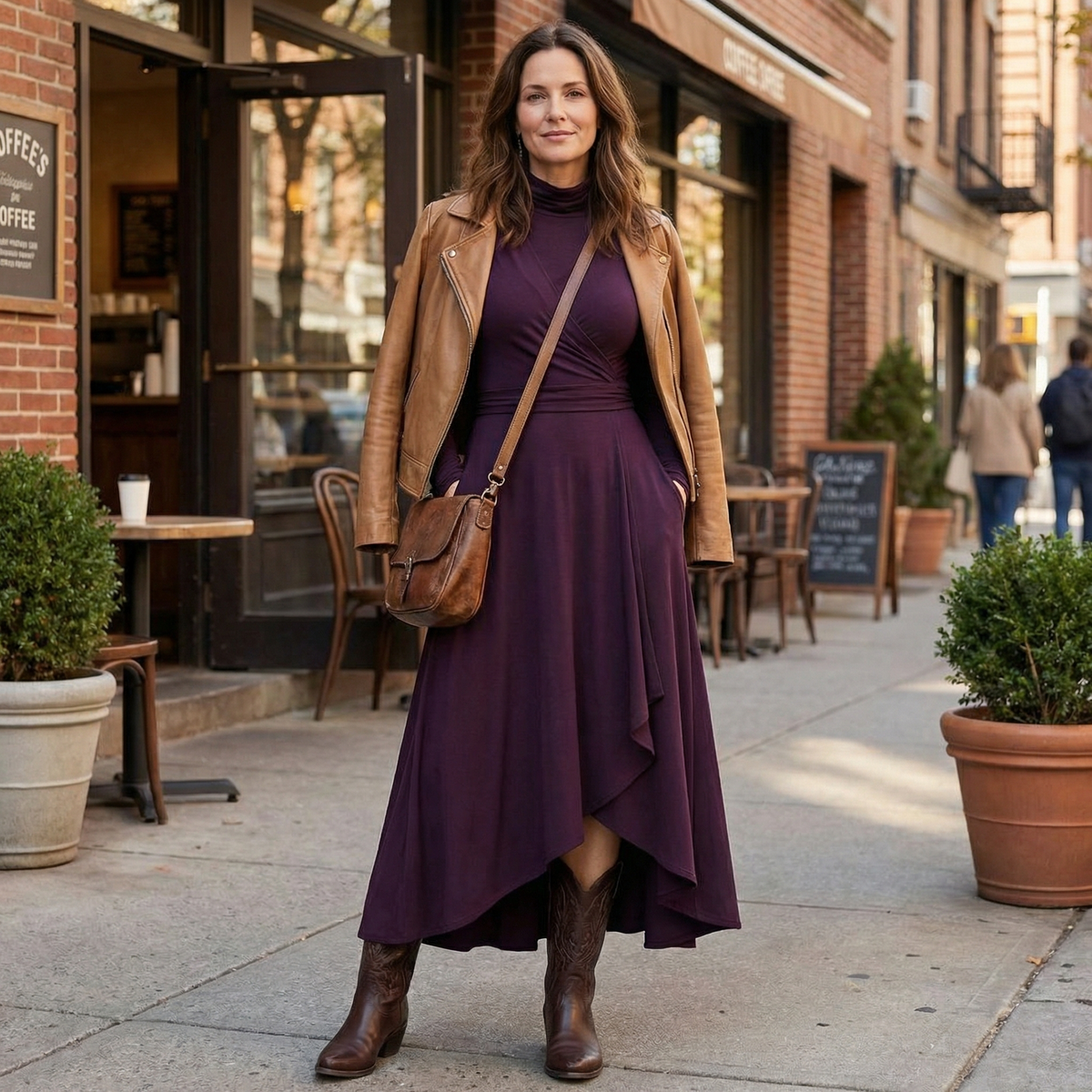 Florenne | Draped High-Neck Maxi Dress