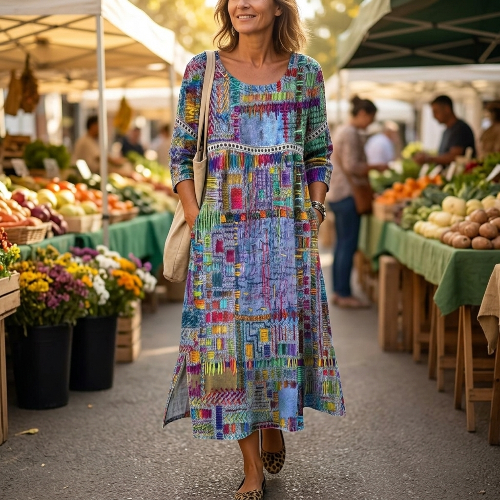 Tessara | Artisan Print Midi Dress