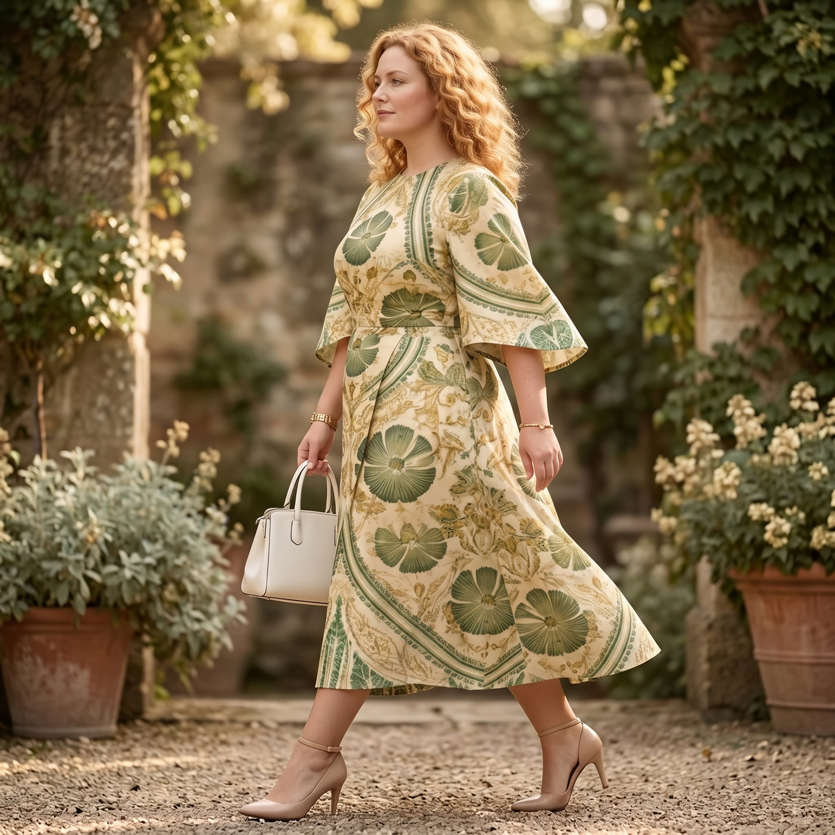 Serenza | Vintage Tapestry Midi Dress