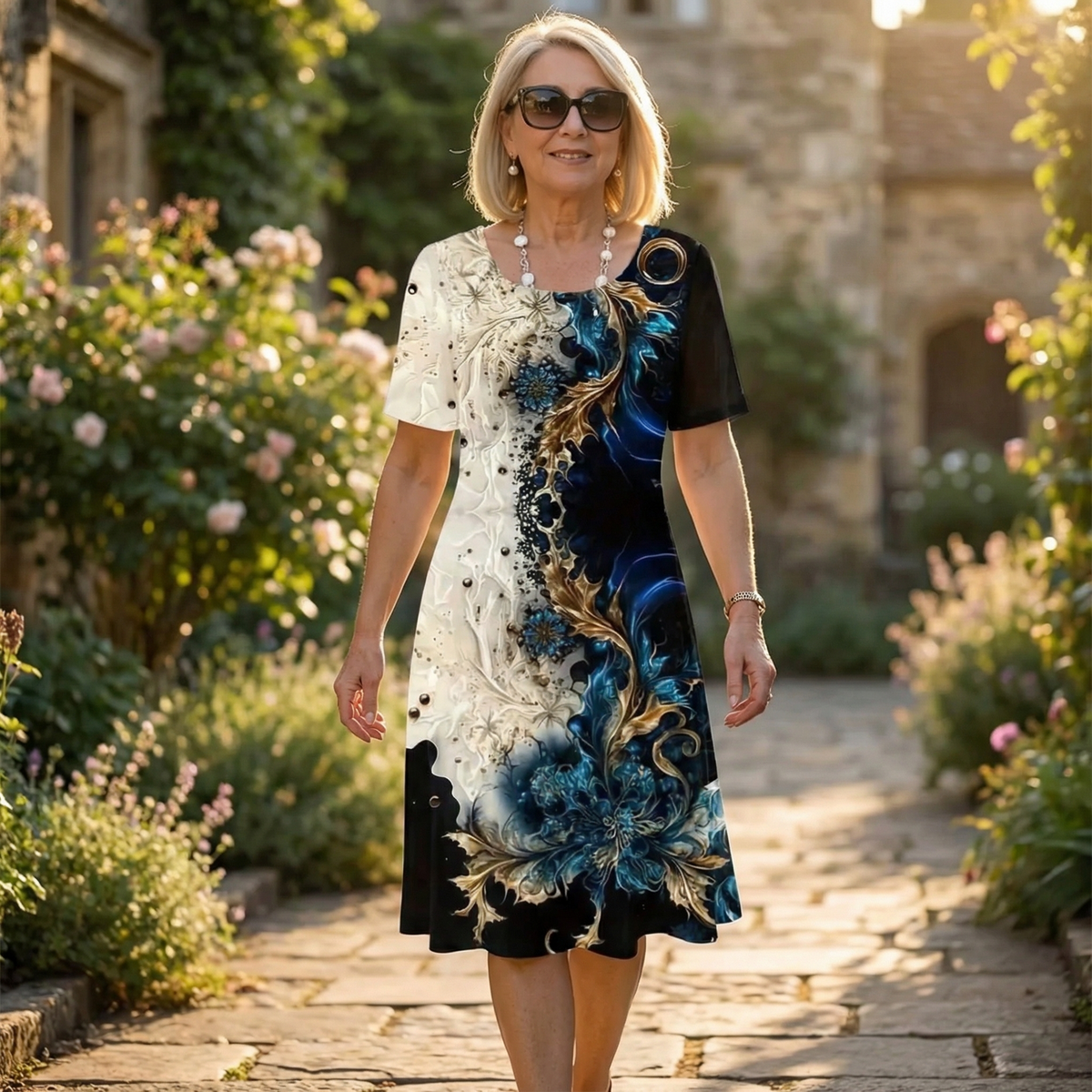 Floressa | 3D Floral A-Line Dress