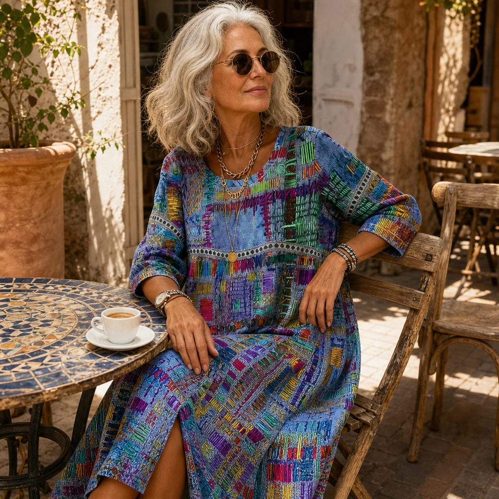 Tessara | Painterly Patchwork Dress
