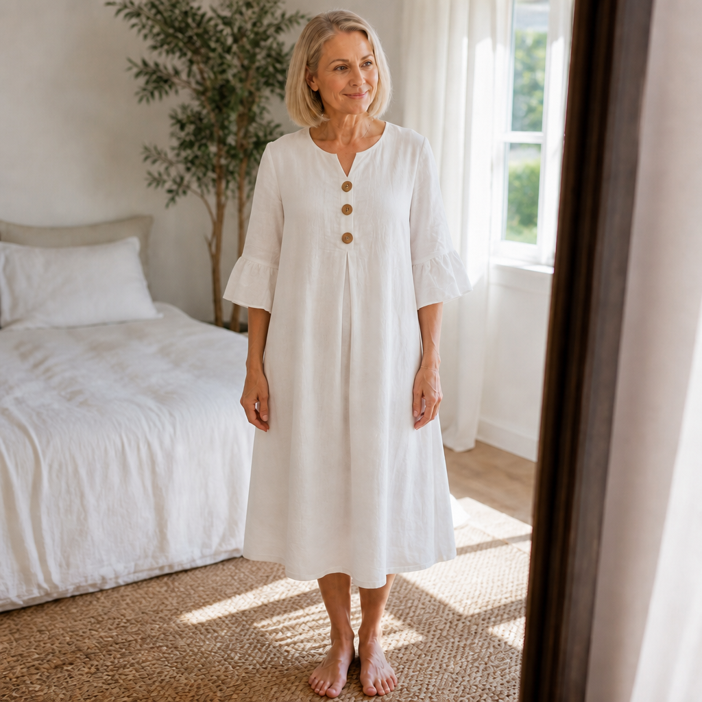 Bella | V-Neck Ruffle Midi Dress