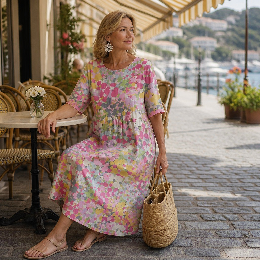 Isabelle | Breathable Sleeve Midi Dress