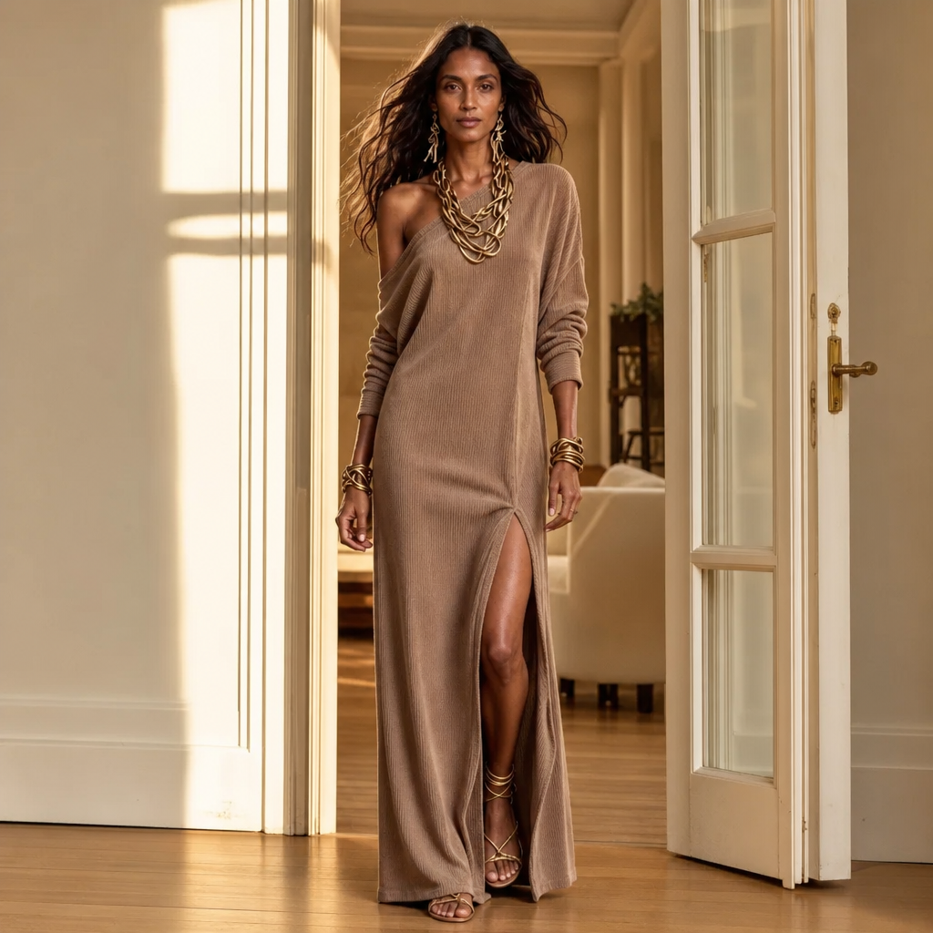 Vaelora | One-Shoulder Maxi Dress