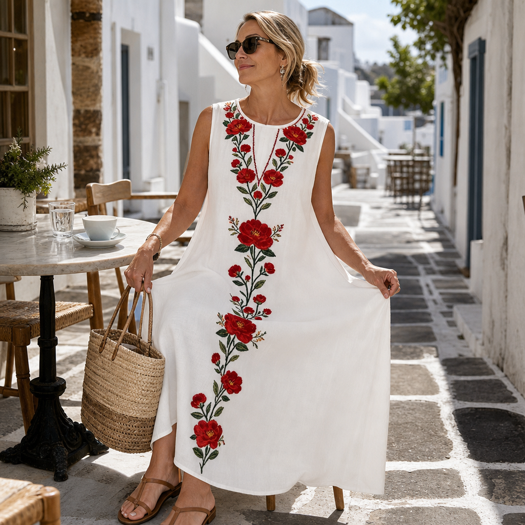 Vivienne | Embroidered Maxi Dress