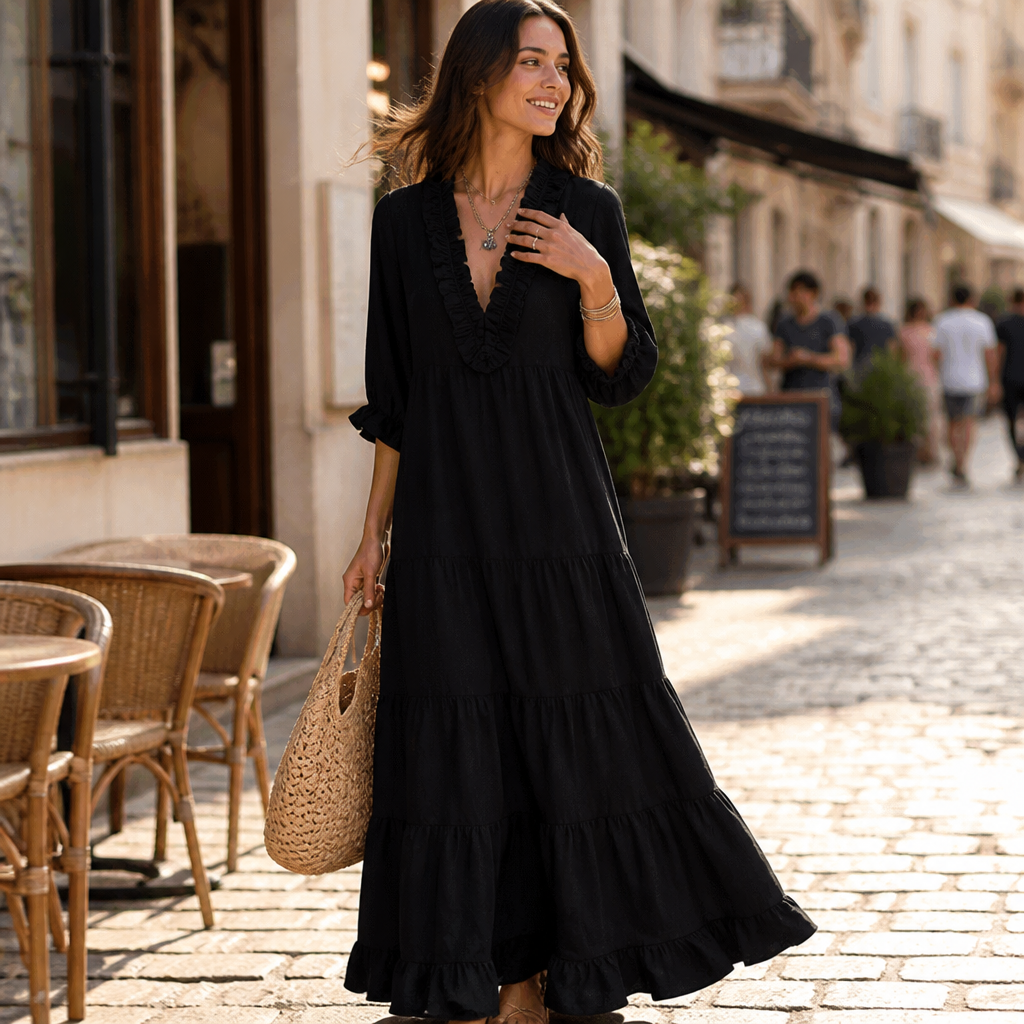 Veluna | Tiered Maxi Dress