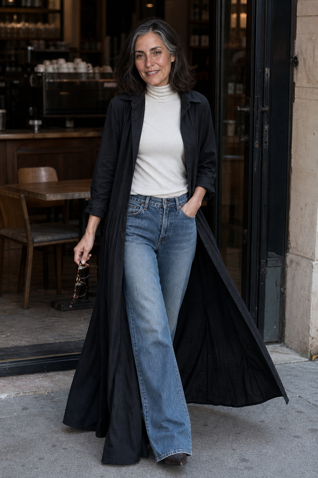 Adeline | Belted Collared Maxi Dress