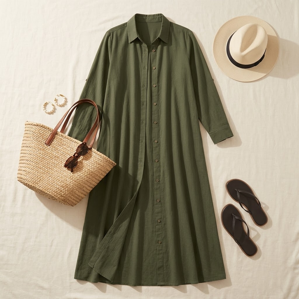 Marivelle | Draped Maxi Shirt Dress