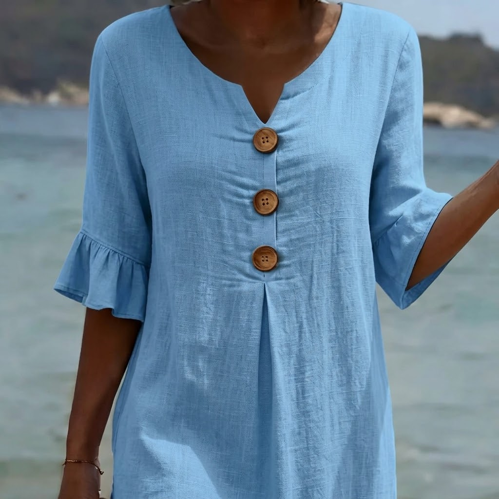Marisol | Breezy Button Midi Dress