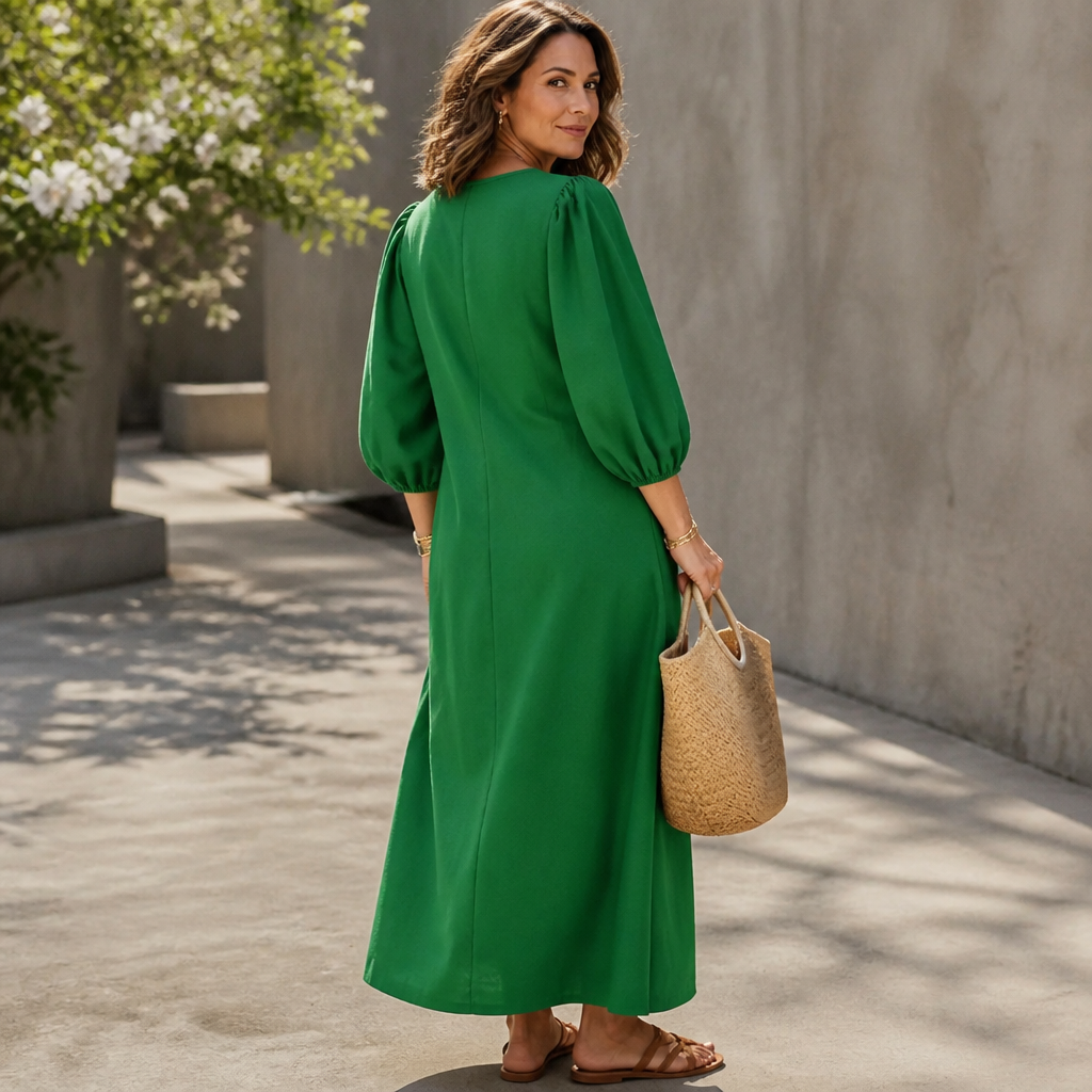 Everly | Puff Sleeve Maxi Dress