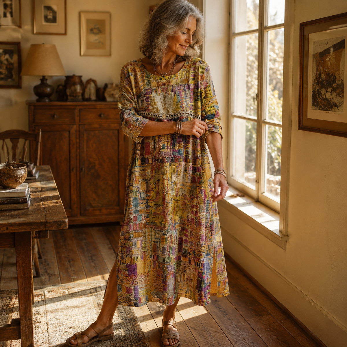Tessara | Painterly Patchwork Dress