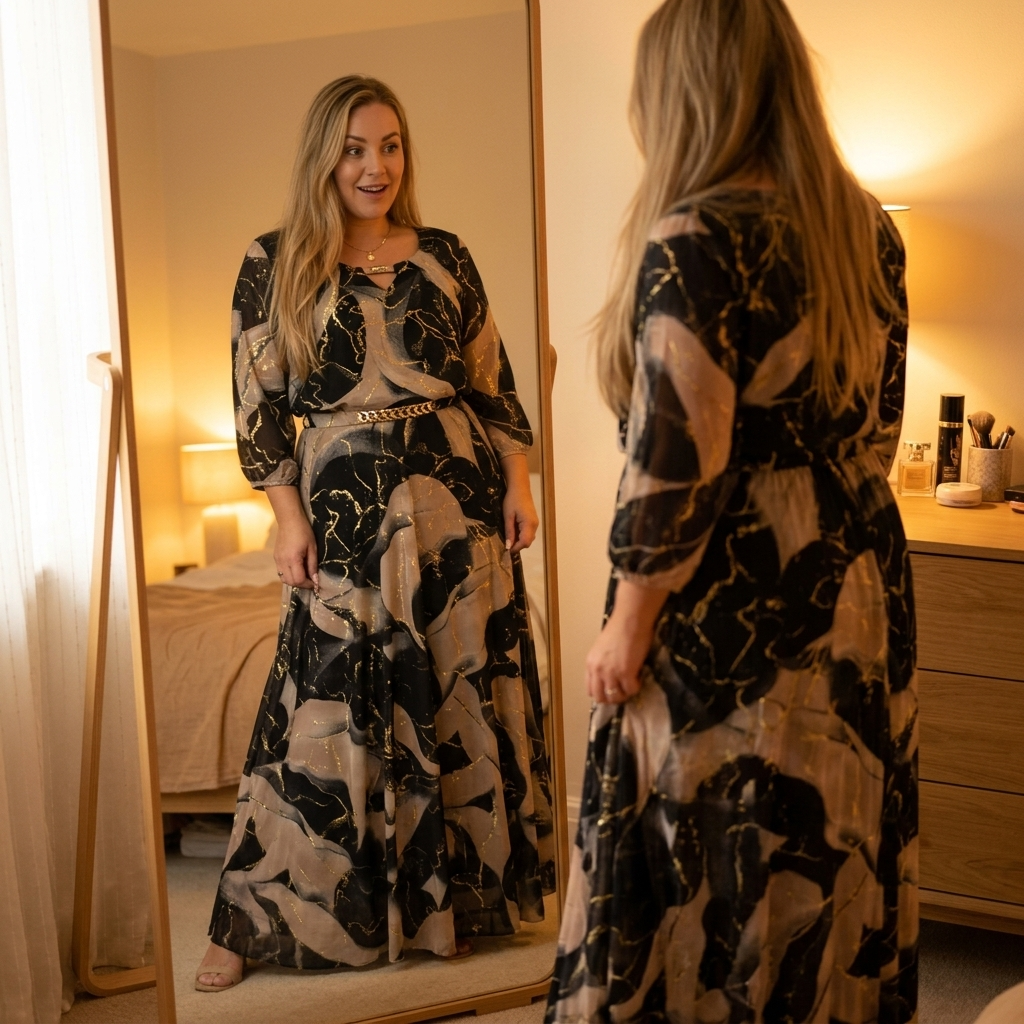 Vivara | Marble Gold Maxi Dress