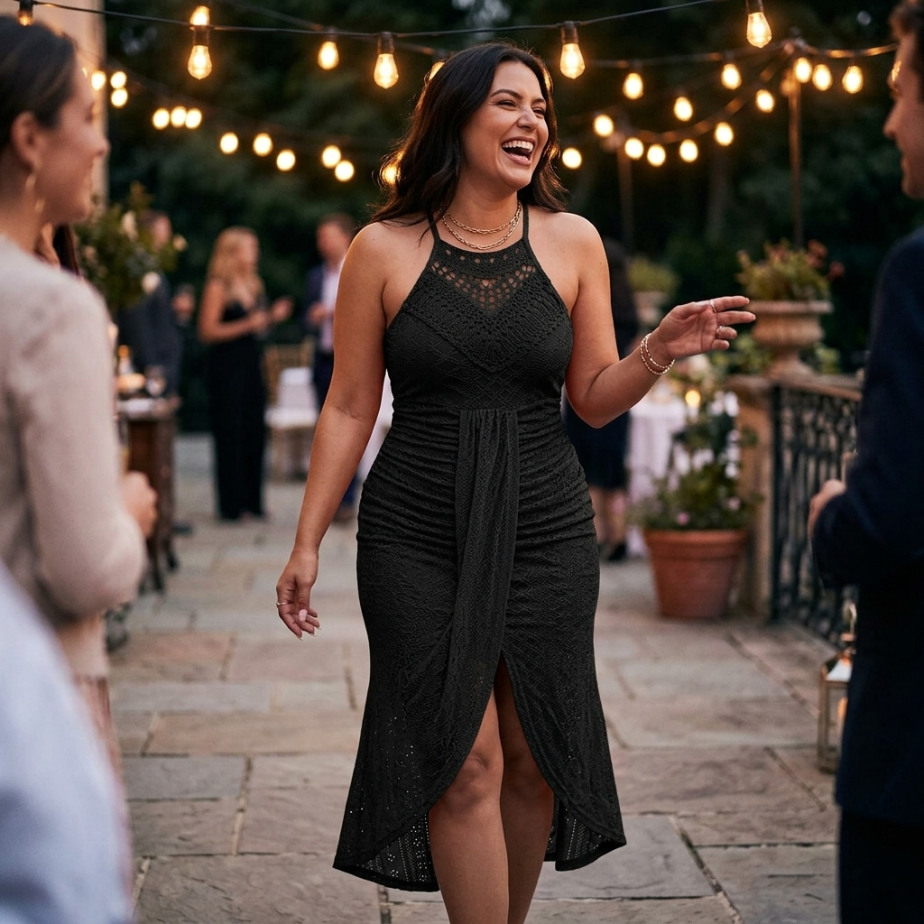 Vivara | Lace Halterneck Maxi Dress