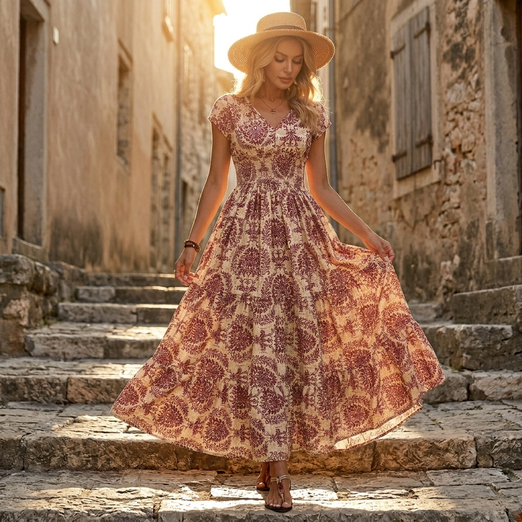 Florenza | Smocked Floral Maxi Dress