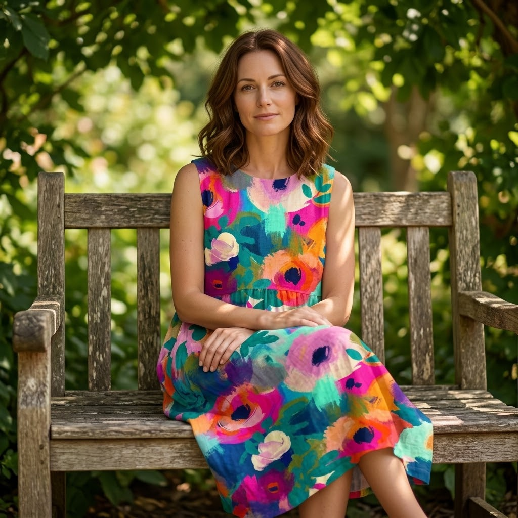 Florenza | Painterly Floral Midi Dress