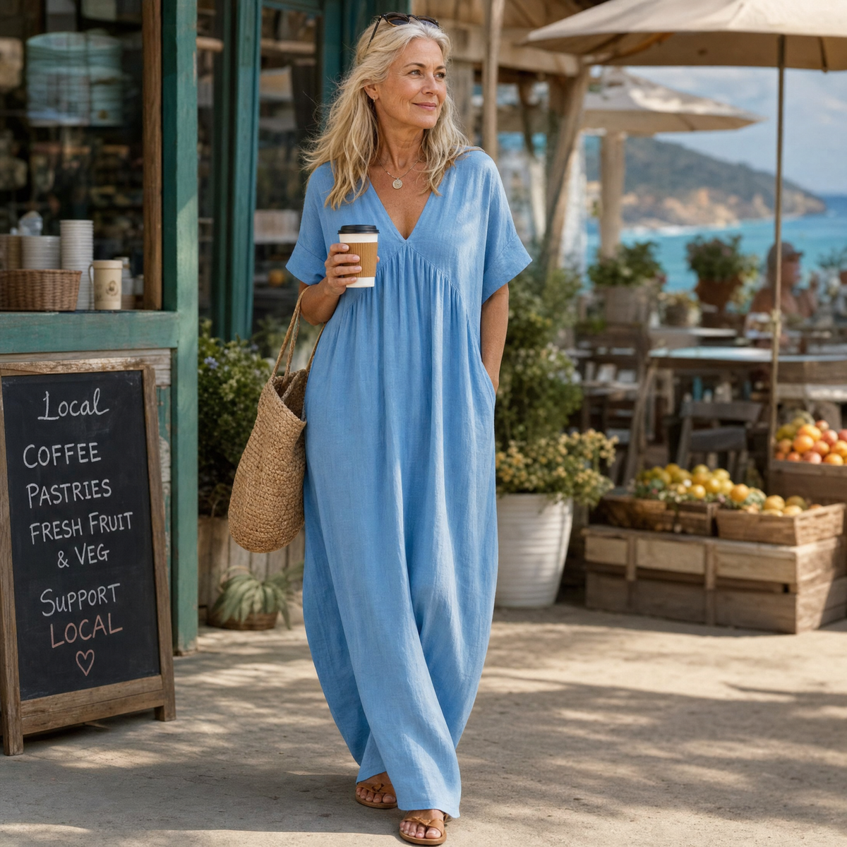 Marivelle | V-Neck Maxi Dress
