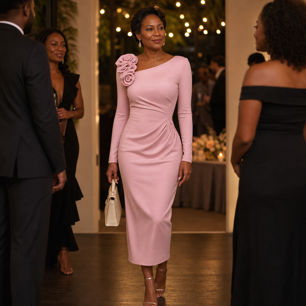Rosalind | 3D Rose Bodycon Dress