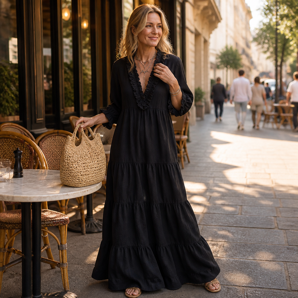 Veluna | Tiered Maxi Dress