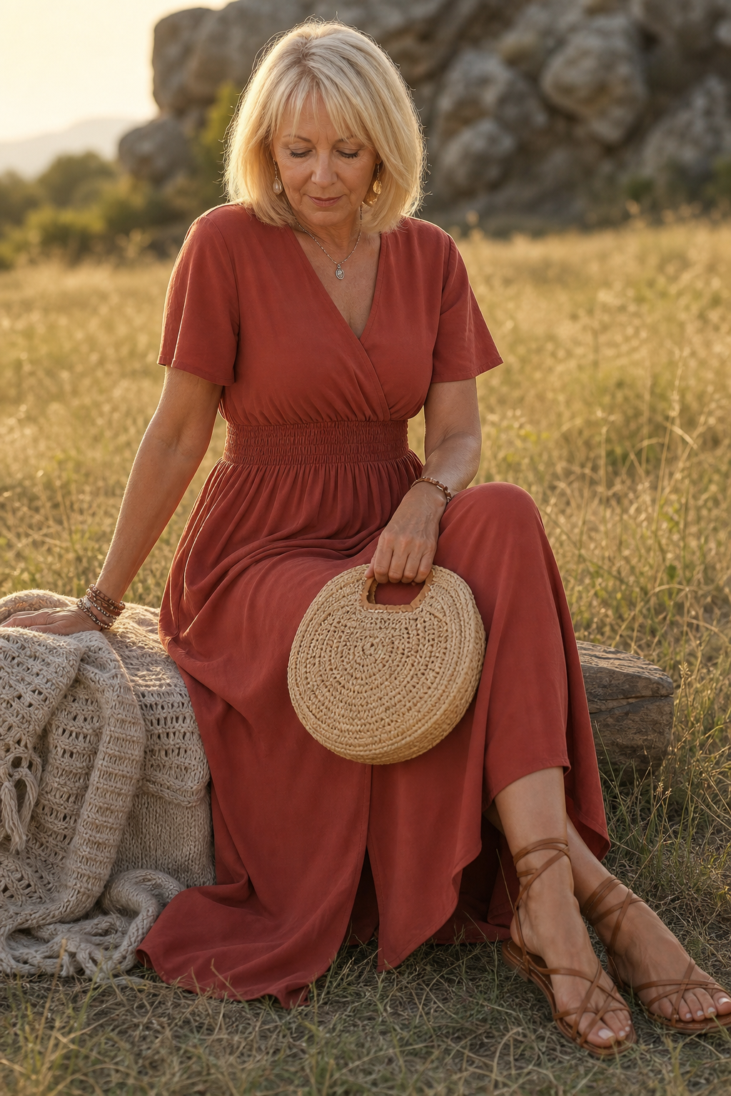 Lunetta | Button-Front Maxi Dress
