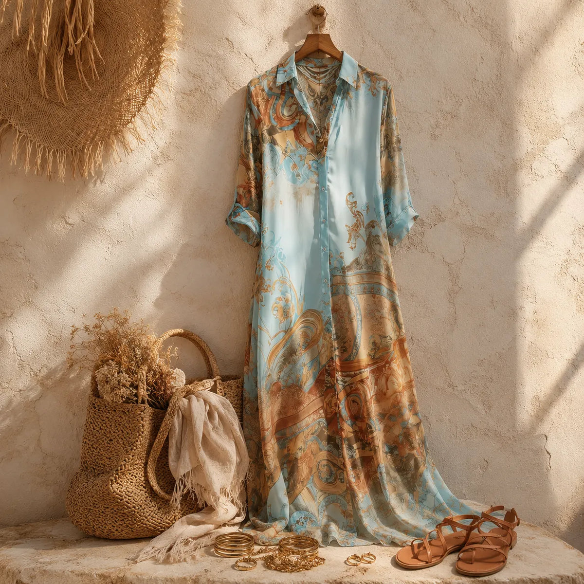 Solmare | Baroque Print Maxi Dress