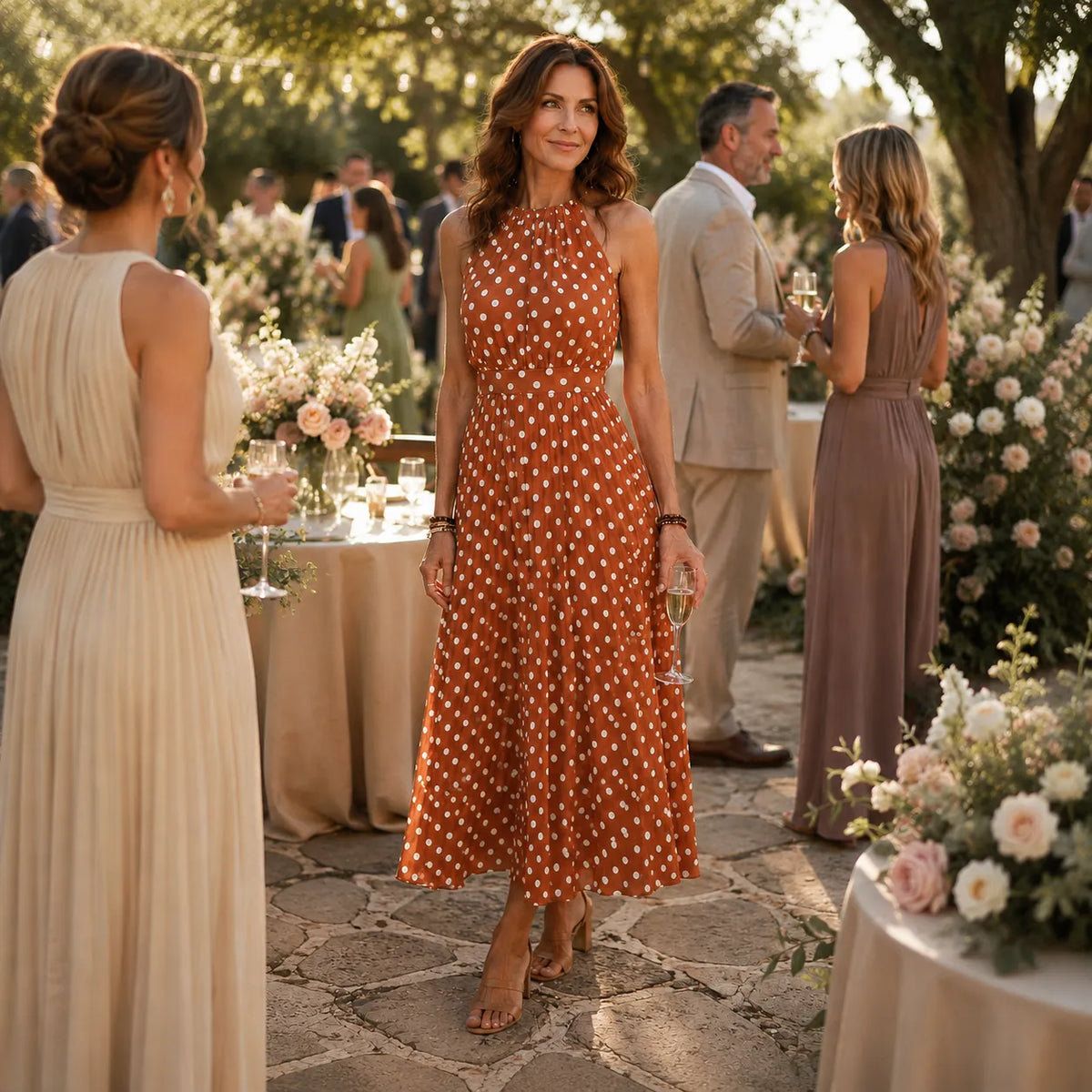 Soliana | Polka Dot Halter Dress