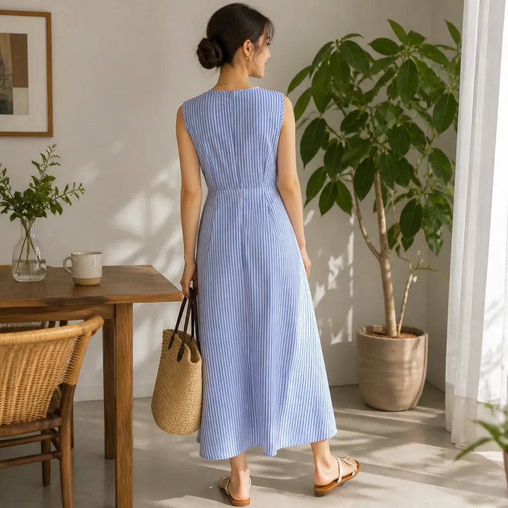 Marellé | Striped Wrap Maxi Dress