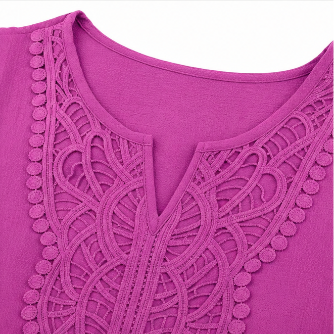 Loravie | Lace Bib Midi Dress