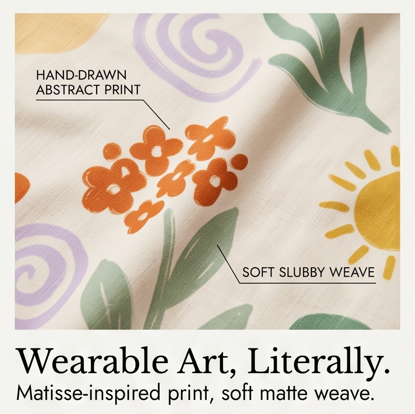 Luna | Artsy Print Midi Dress