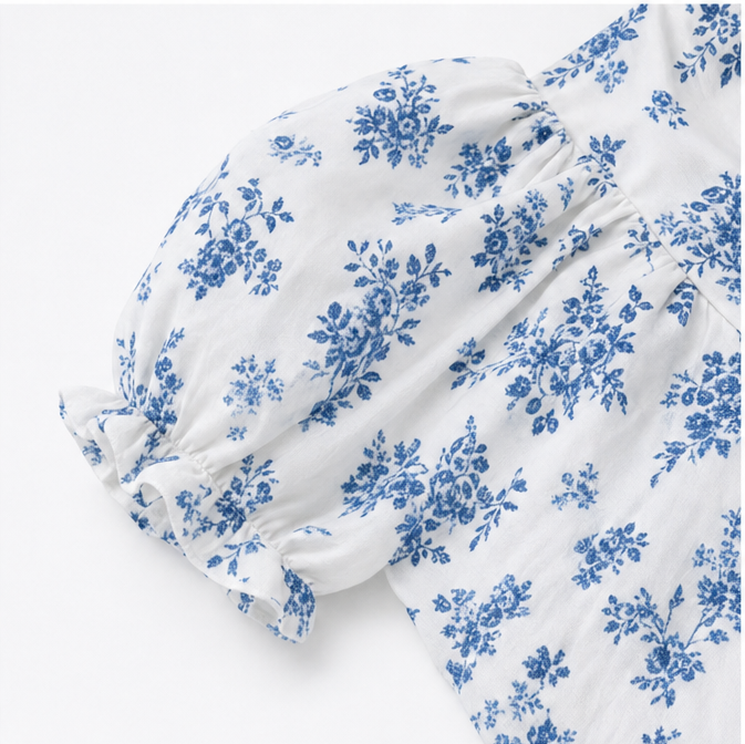Maevra | Tie-Front Floral Midi Dress