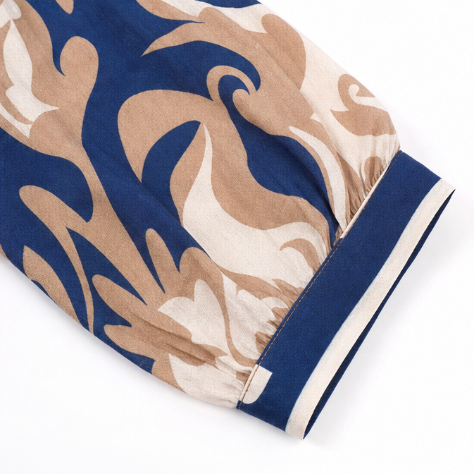 Marivelle | Coastal Damask Midi Dress