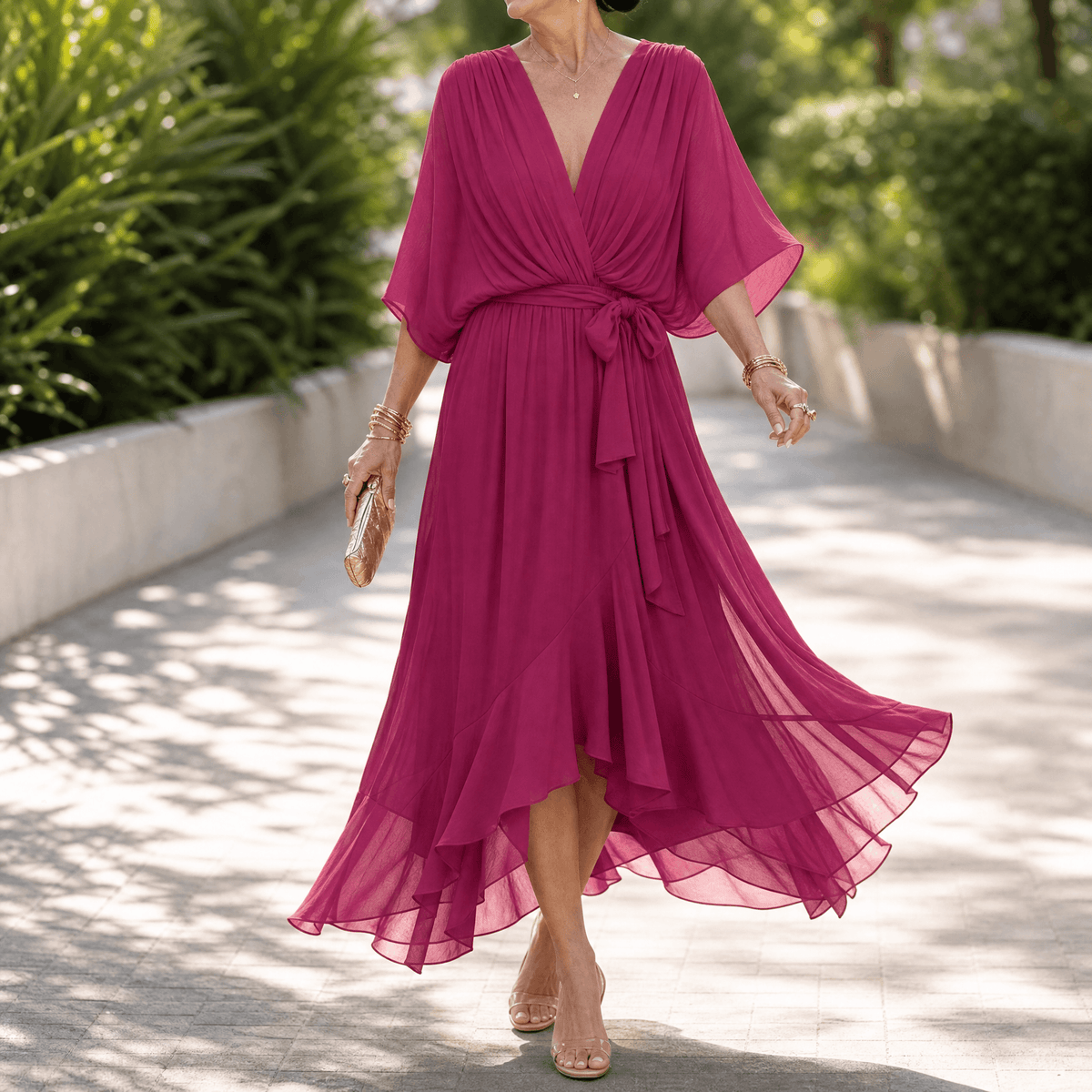 Mirabelle | Flowing V-Neck Midi Dress