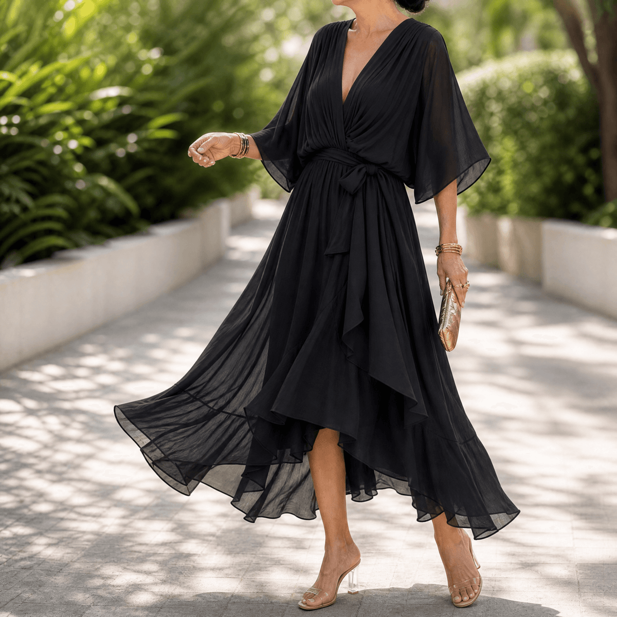 Mirabelle | Flowing V-Neck Midi Dress