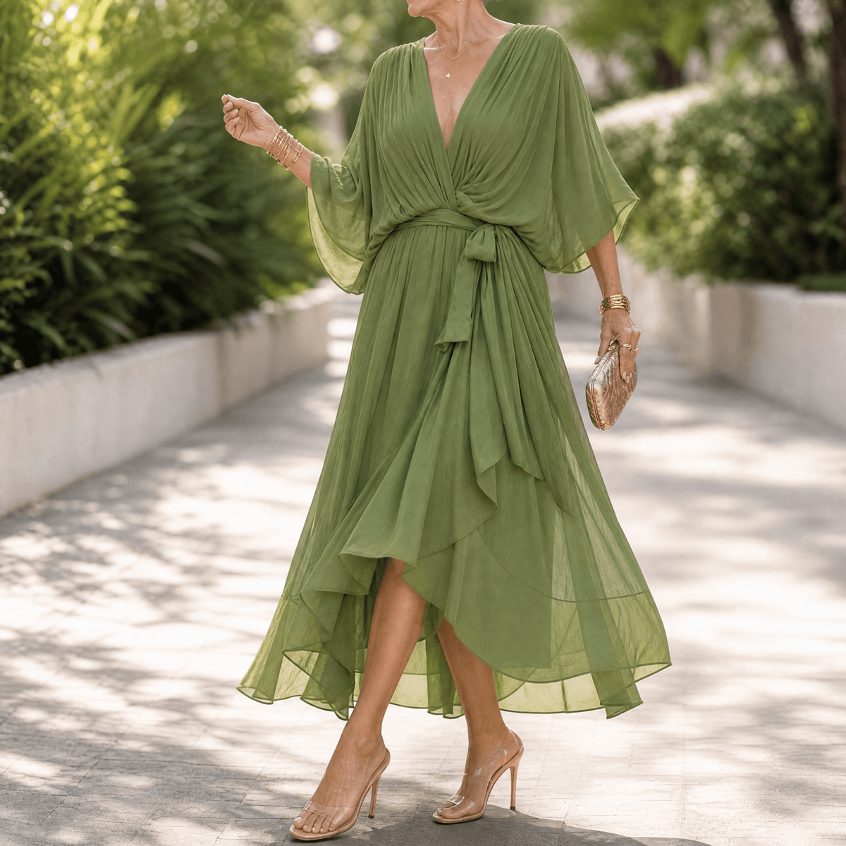 Mirabelle | Flowing V-Neck Midi Dress
