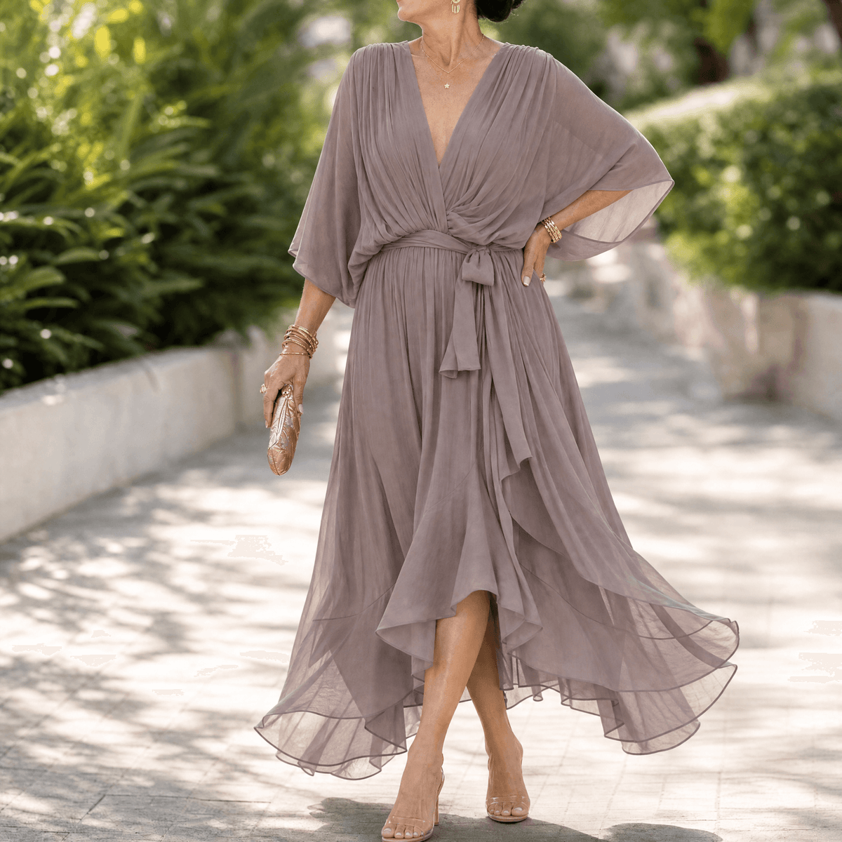 Mirabelle | Flowing V-Neck Midi Dress