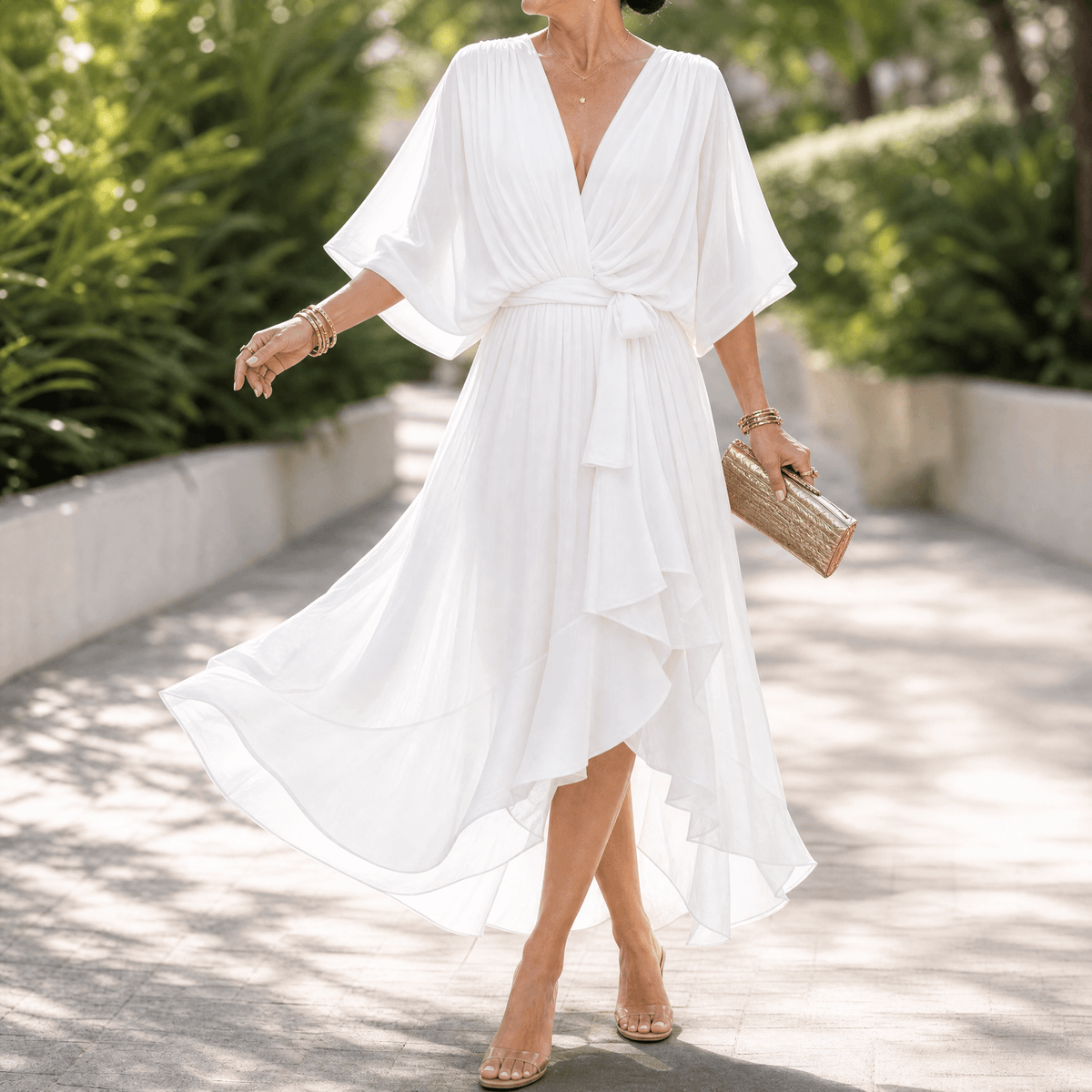 Mirabelle | Flowing V-Neck Midi Dress