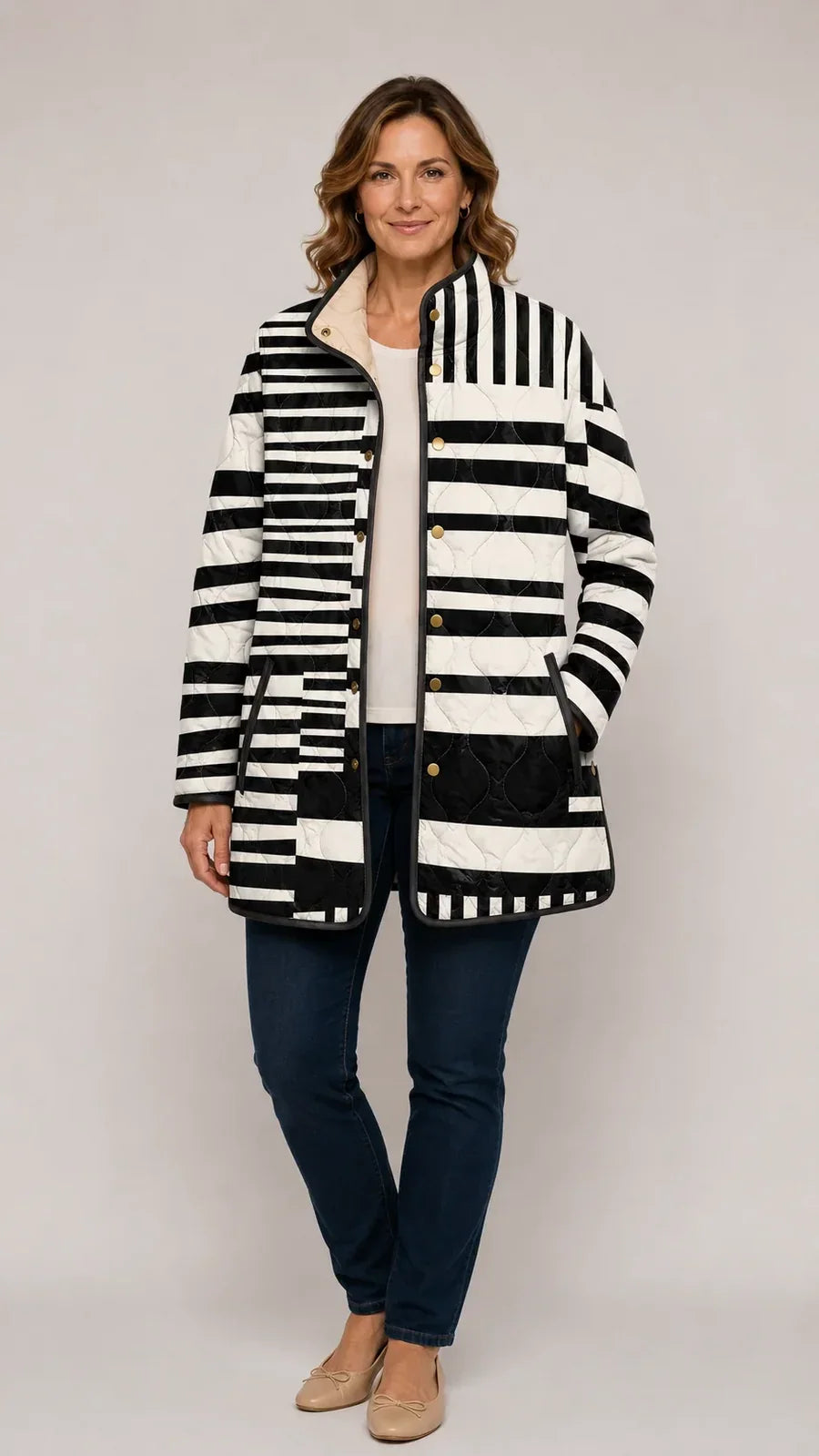 Miren | Abstract Quilted Jacket