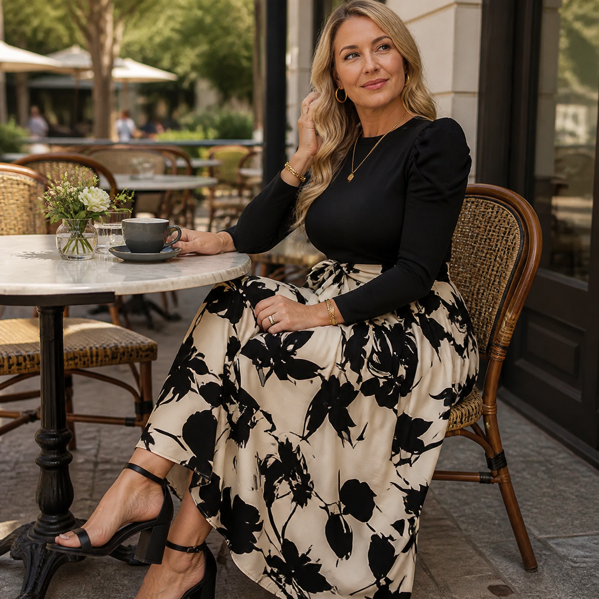 Florenza | Tie-Waist Floral Maxi Dress