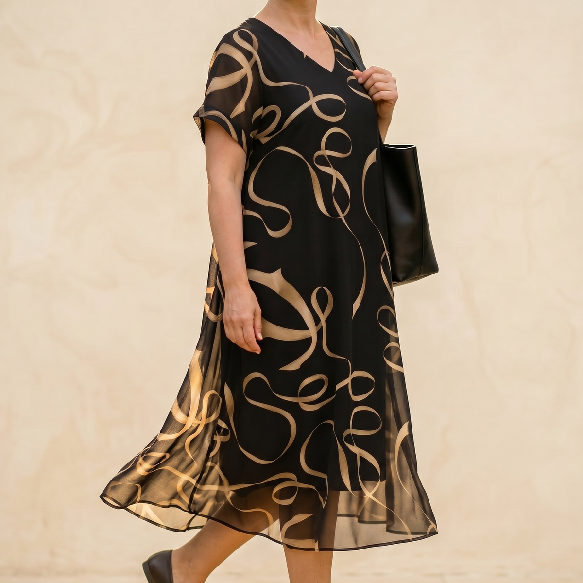 Vivara | Swirl Print Midi Dress