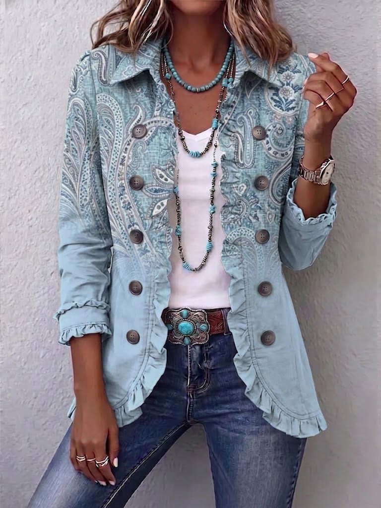 Estrella | Paisley Ruffle Jacket