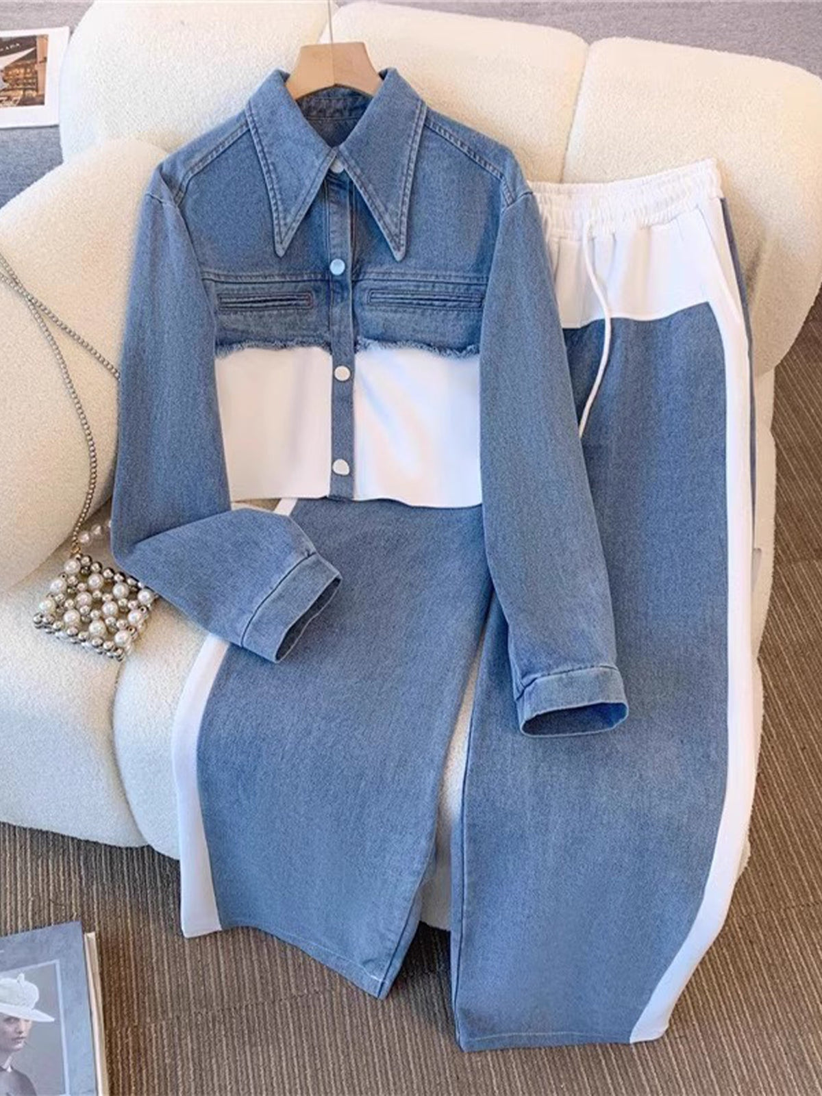 Holly | Color-Block Cropped Set