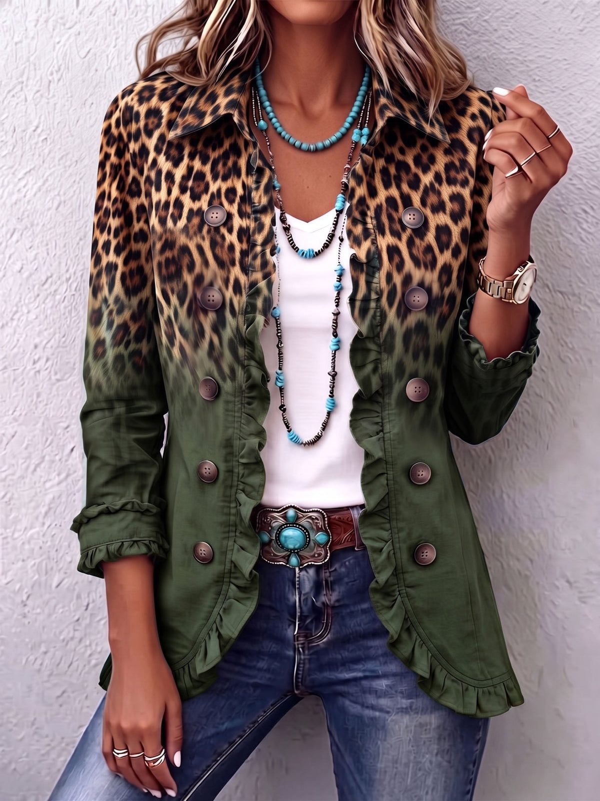 Elspeth | Leopard Ombre Blazer
