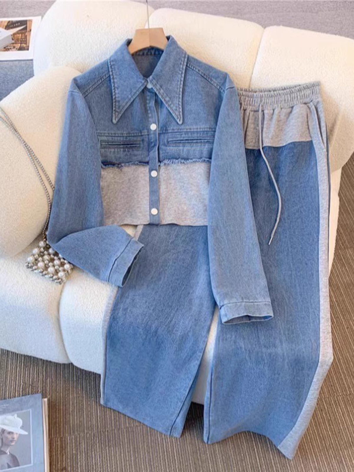 Holly | Color-Block Cropped Set